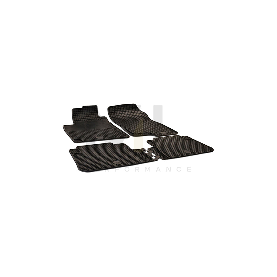 WALSER Tailored 50425 Floor mat set Elastomer, Front and Rear, Quantity: 4, Black | ML Performance Car Parts