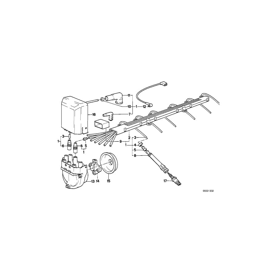 Genuine BMW 12121720530 E34 Ignition Wiring (Inc. 520i & 525i) | ML Performance UK Car Parts