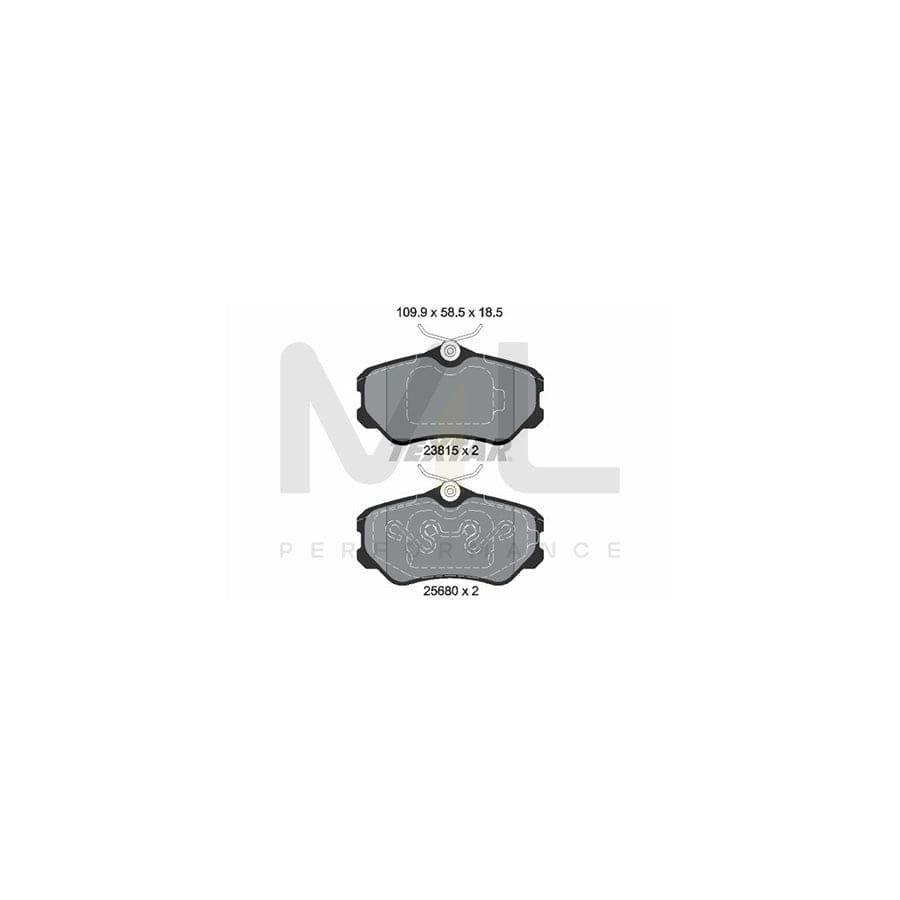 TEXTAR 2381501 Brake pad set not prepared for wear indicator | ML Performance Car Parts