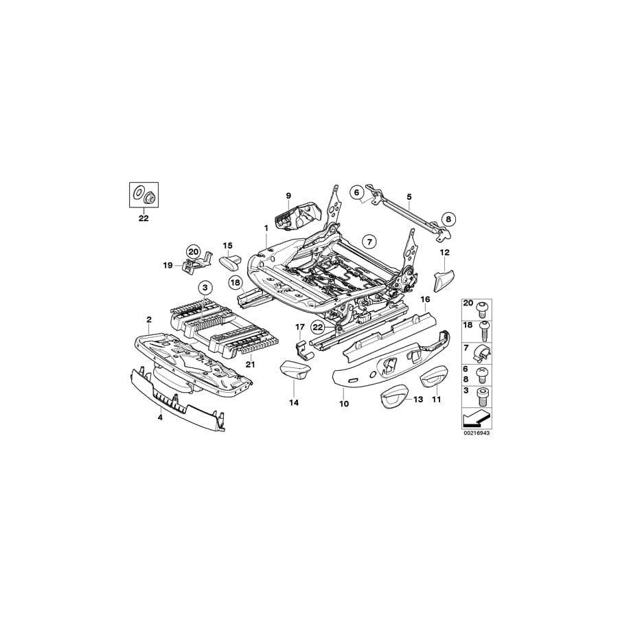 Genuine BMW 52106978887 E92 E92 Cover, Belt Catch Left GRAU (Inc. 330xd, 328i & 328xi) | ML Performance UK Car Parts