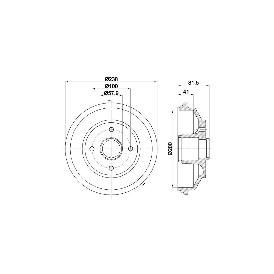 Hella 8AM 355 502-211 Brake Master Cylinder