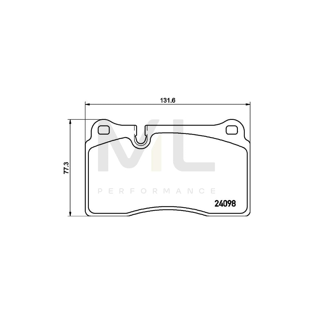 Hella 8DB 355 019-941 Brake Pad Set Prepared For Wear Indicator | ML Performance Car Parts