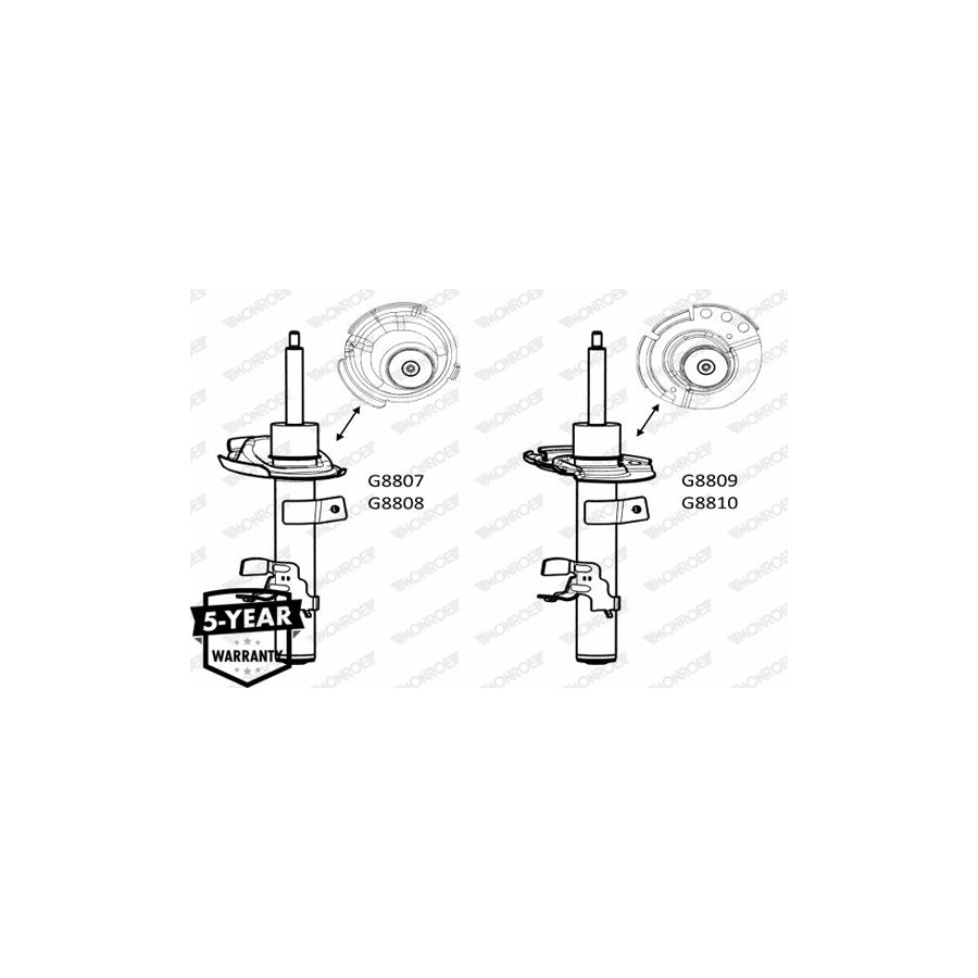 Monroe G8810 Shock Absorber For Ford Kuga Mk2 (Dm2)