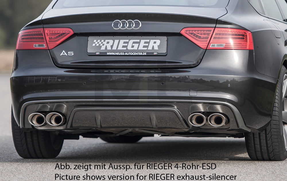 Rieger 00099221 Audi B8 B81 A5 Rear Diffuser 1 | ML Performance UK Car Parts