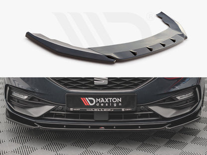 Maxton Design SE-LE-4-FR-FD2T Front Splitter V2 Seat Leon Fr MK4 (2020-) | ML Performance UK Car Parts