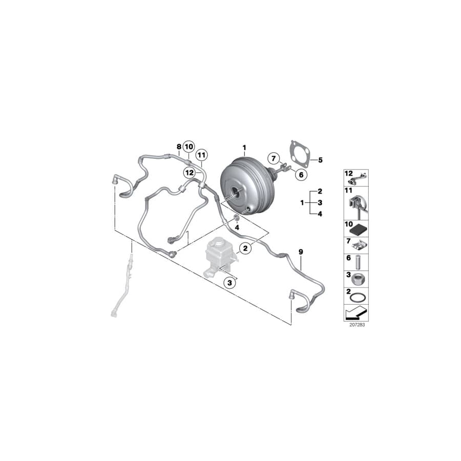 Genuine BMW 11667800723 F11 F07 F10 Vacuum Pipe (Inc. 740dX, 730Ld & 535d) | ML Performance UK Car Parts