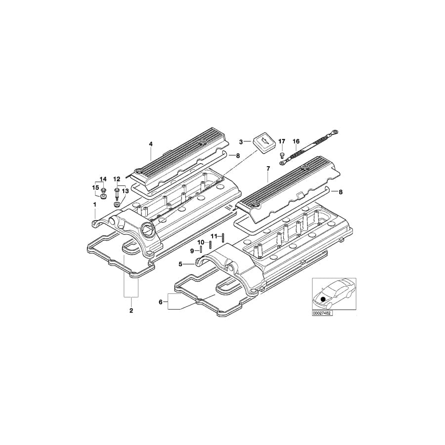 Genuine BMW 11121406175 E39 E52 Collar Screw (Inc. M5 & Z8) | ML Performance UK Car Parts