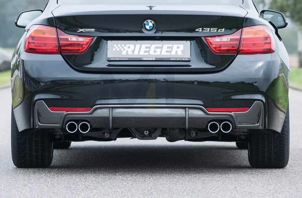 Rieger 00099268 BMW 4 Series F32 F33 F36 Rear Diffuser 2 | ML Performance UK Car Parts