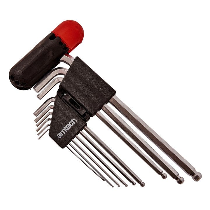 Amtech 9pcs. Extra Long Ball End Hex Key Set | ML Performance DIY & Power Tools