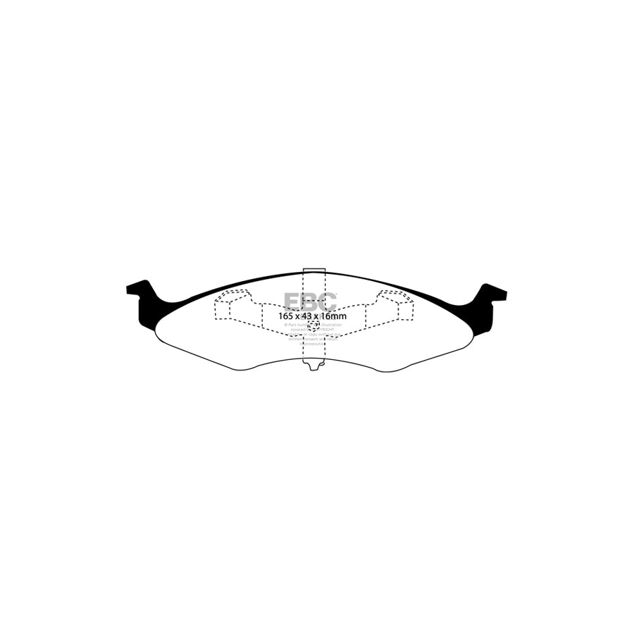 EBC DP21202 Chrysler Neon Greenstuff Front Brake Pads 2 | ML Performance UK Car Parts