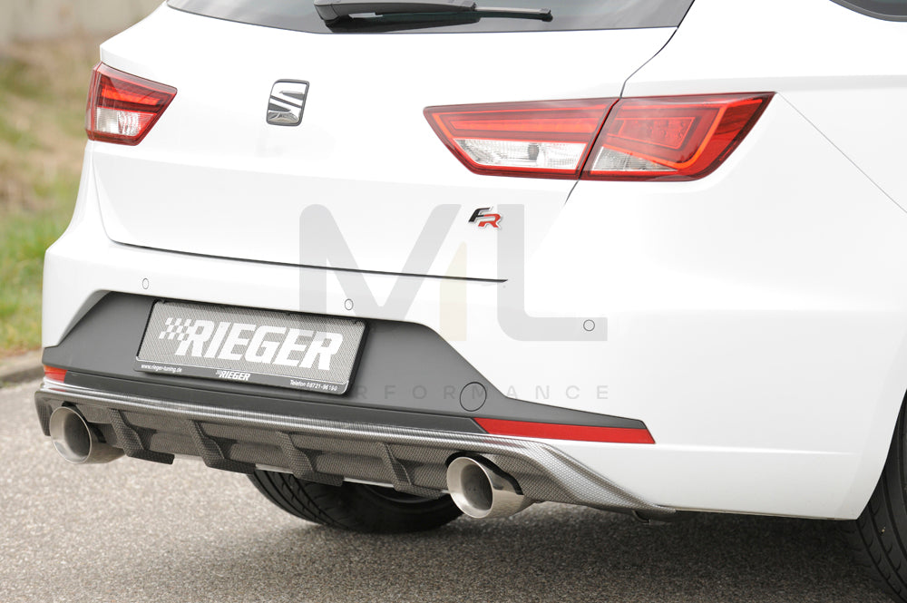 Rieger 00099285 SEAT 5F Leon FR Rear Diffuser 1 | ML Performance UK Car Parts