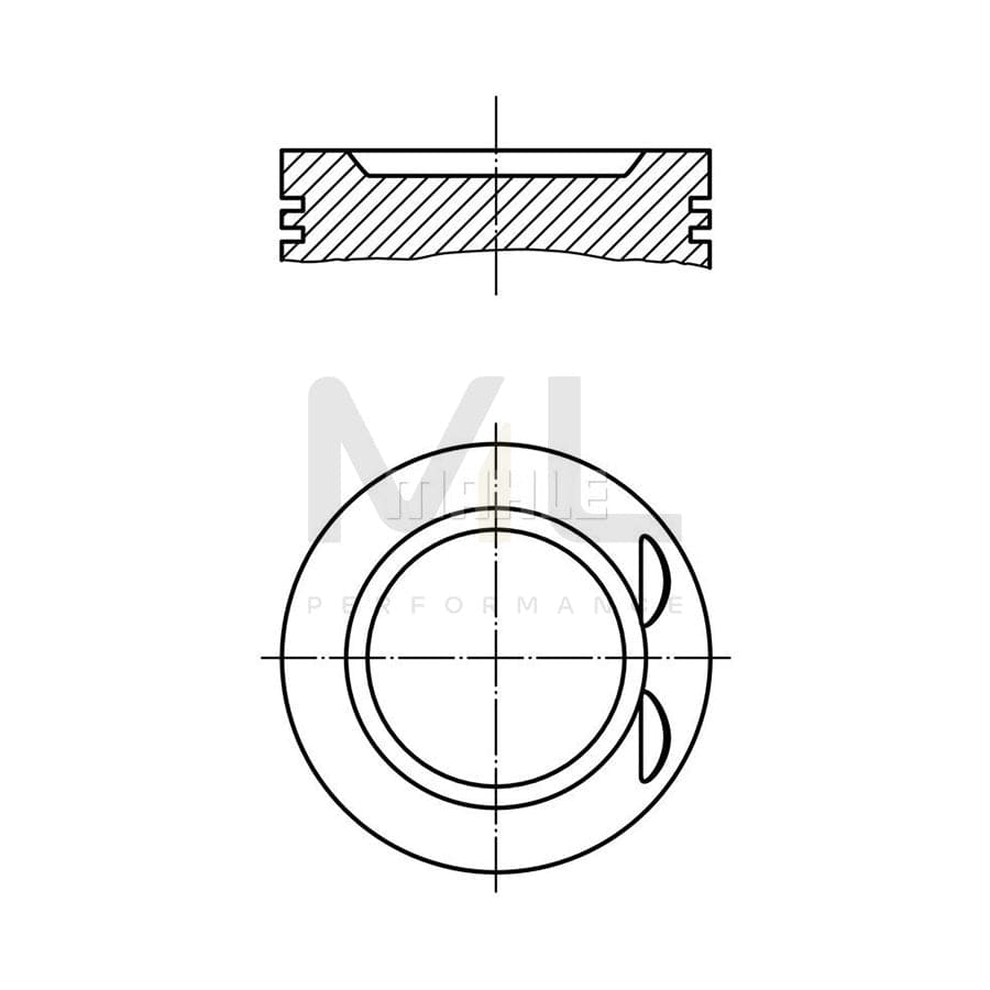 MAHLE ORIGINAL 011 73 02 Piston 87,0 mm, without cooling duct | ML Performance Car Parts