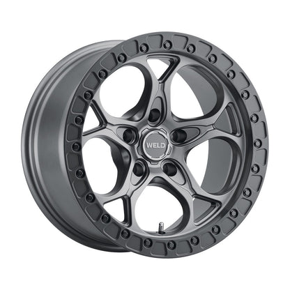 Weld W10779075500 Ledge W107 Wheel 17x9 5x127 ET0 BS5 Satin Gunmetal - Satin Black