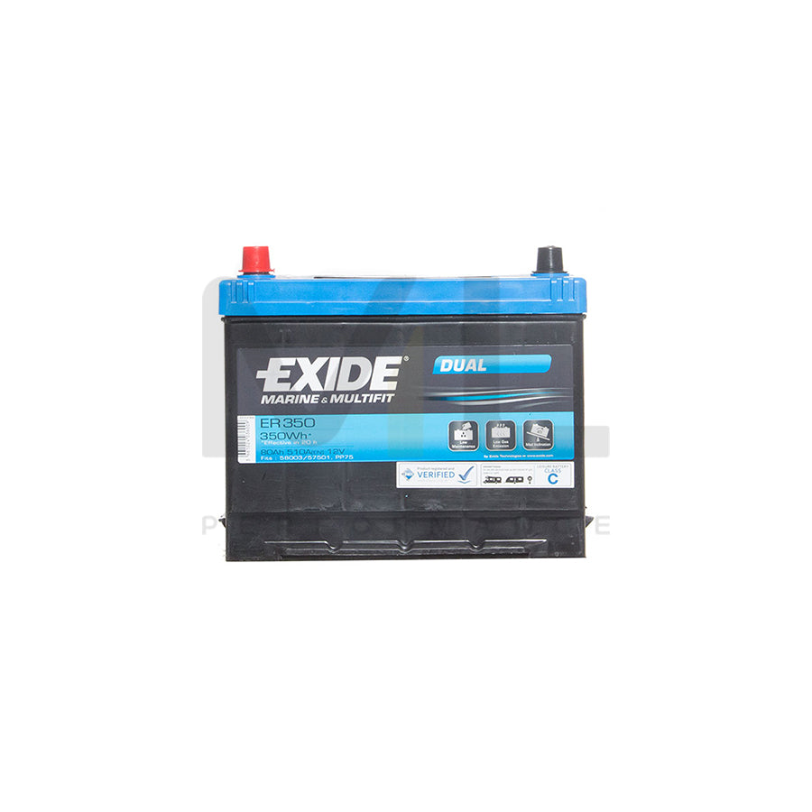 Exide Leisure ER350 Battery - 80Ah | ML Performance UK Car Parts