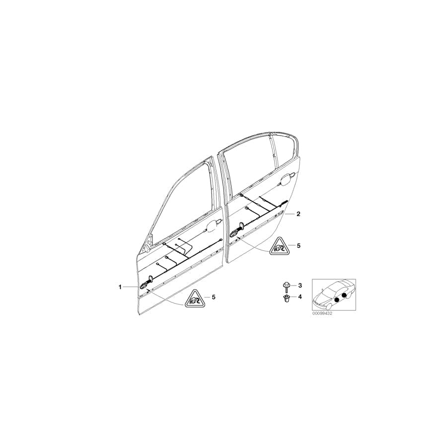 Genuine BMW 61126935221 E46 Wiring Co-Drivers Side (Inc. 320Ci, 325Ci & 318Ci) | ML Performance UK Car Parts