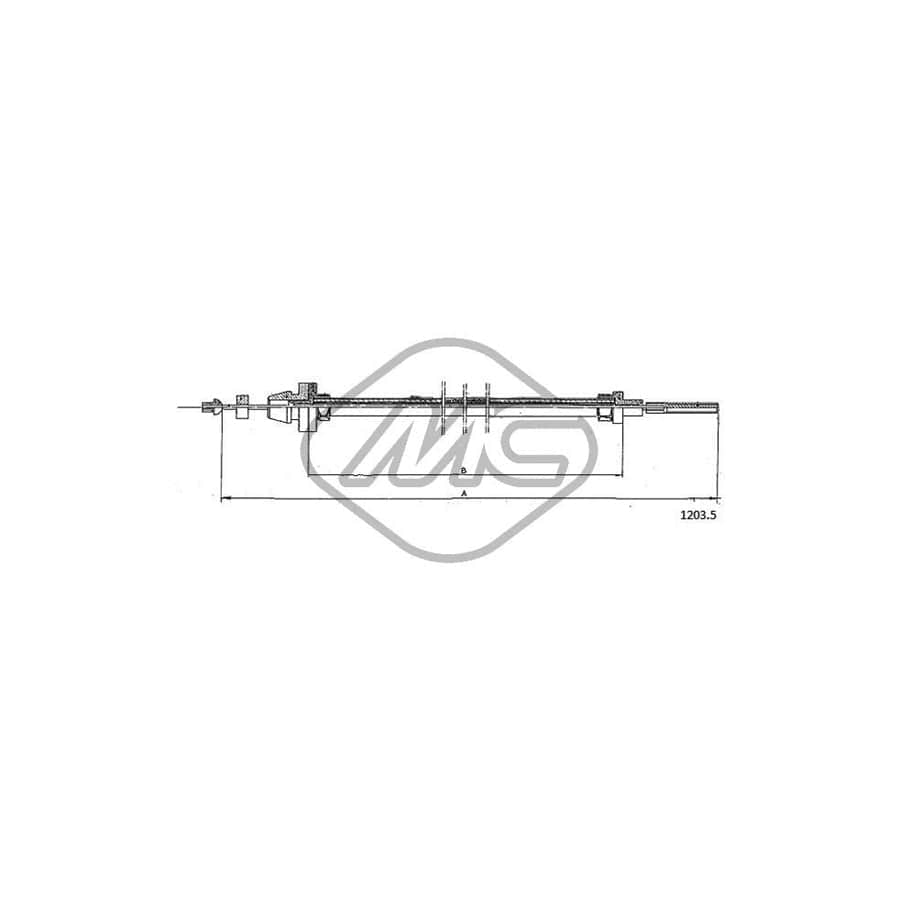 Metalcaucho 81441 Throttle Cable for FIAT 127 Hatchback (127) | ML Performance UK Car Parts