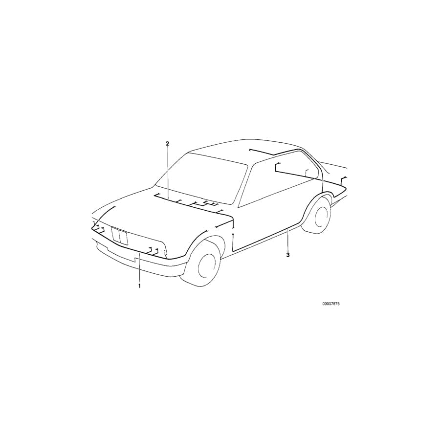 Genuine BMW 61118359851 E34 Wiring Harness, Front Section (Inc. 530i & 540i) | ML Performance UK Car Parts