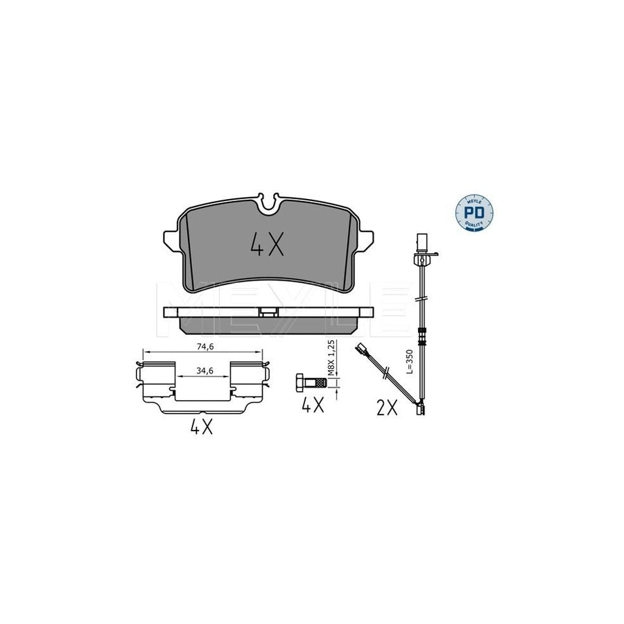 Meyle 025 246 4317/Pd Brake Pad Set