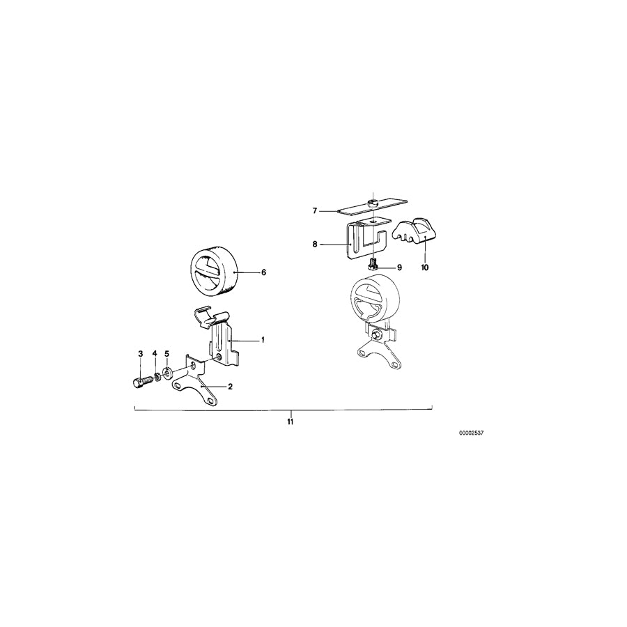 Genuine BMW 18219056634 E21 Installing Set Exhaust Suspension (Inc. 316, 320i & 318) | ML Performance UK Car Parts