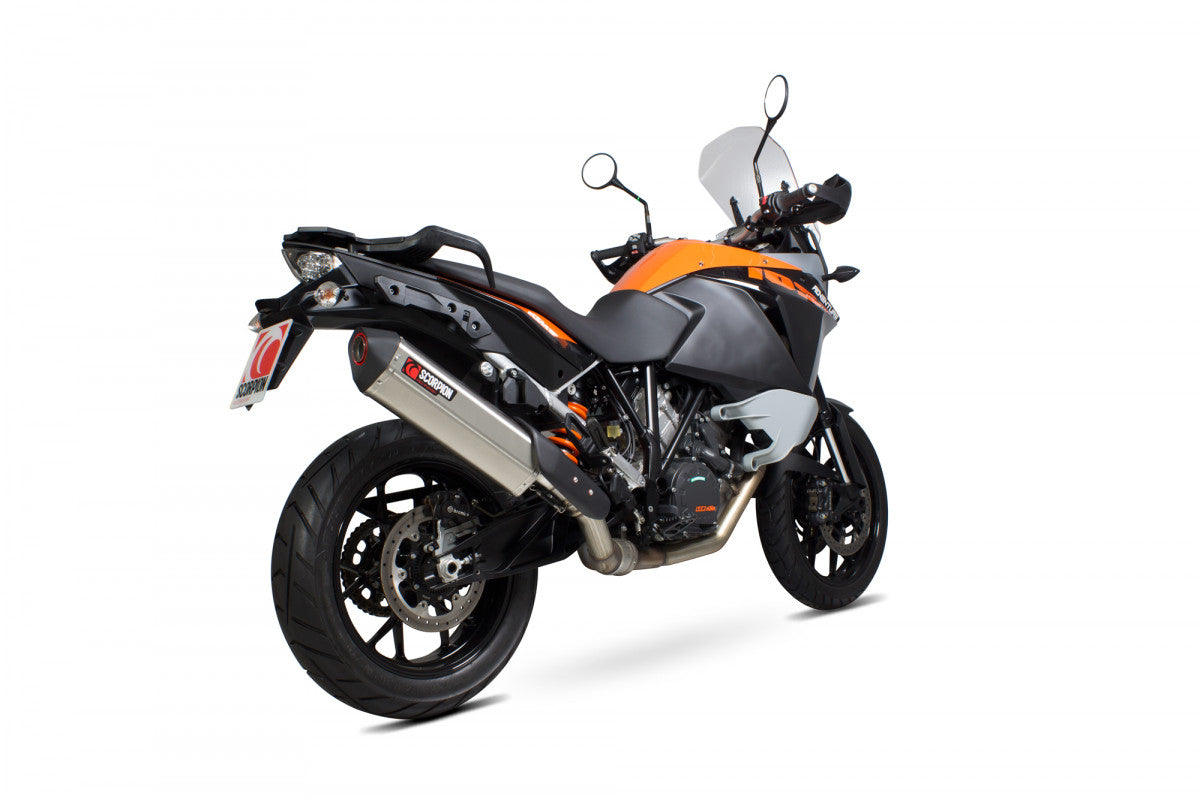 Scorpion RKT84SEO KTM 1050 Adventure Serket Parallel Slip-On - Brushed Stainless Steel Sleeve | ML Performance UK UK