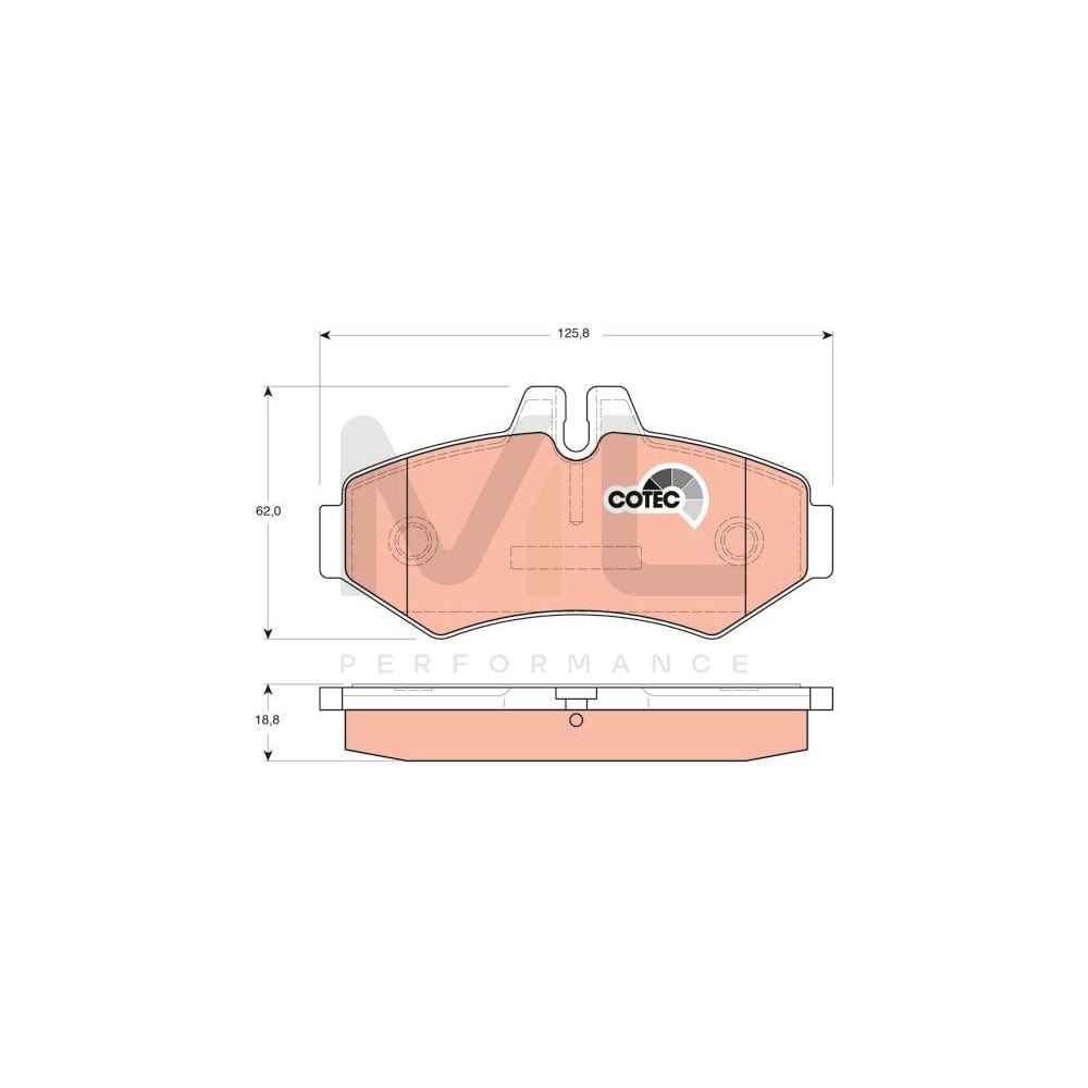 TRW Cotec Gdb1399 Brake Pad Set Prepared For Wear Indicator | ML Performance Car Parts