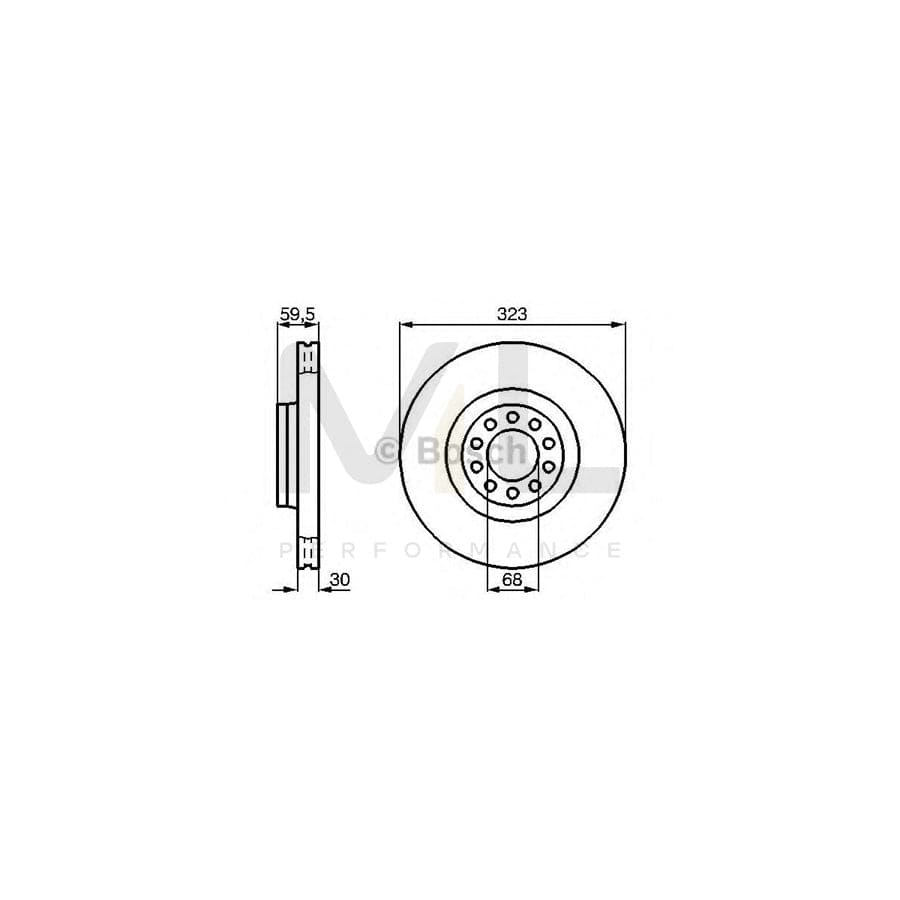 BOSCH 0 986 478 575 Brake Disc Internally Vented, Vented | ML Performance Car Parts