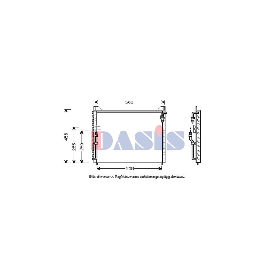 AKS Dasis 121930N Air Conditioning Condenser Suitable For Mercedes-Benz Sl Convertible (R107) | ML Performance UK