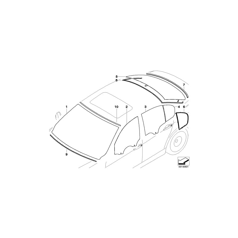 Genuine BMW 51137145110 E90 E91 Clip, Bottom Left NATUR (Inc. 320i, 330d & 316i) | ML Performance UK Car Parts