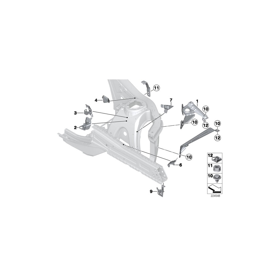 Genuine BMW 41117267091 F25 F26 Bracket Brake Pipe Left (Inc. X3 20dX, X3 18d & X4 20dX) | ML Performance UK