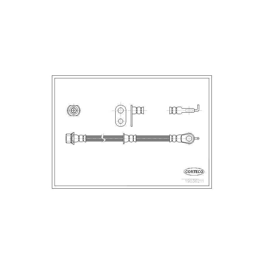 Corteco 19036211 Brake Hose For Toyota Yaris I Hatchback (P1) | ML Performance UK