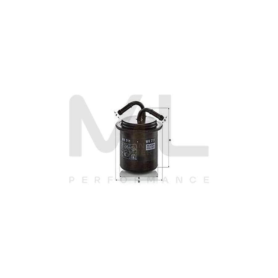 MANN-FILTER WK 711 Fuel filter In-Line Filter | ML Performance Car Parts