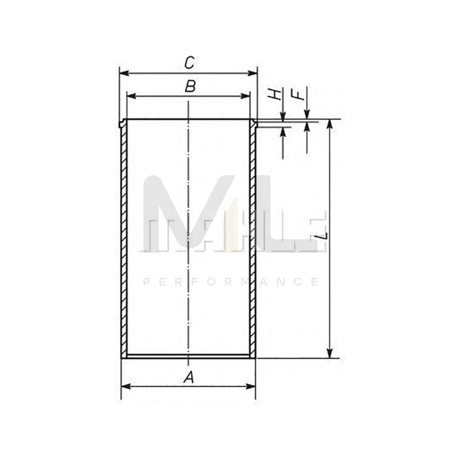 MAHLE ORIGINAL 029 WV 20 Cylinder Sleeve 79,51mm | ML Performance Car Parts