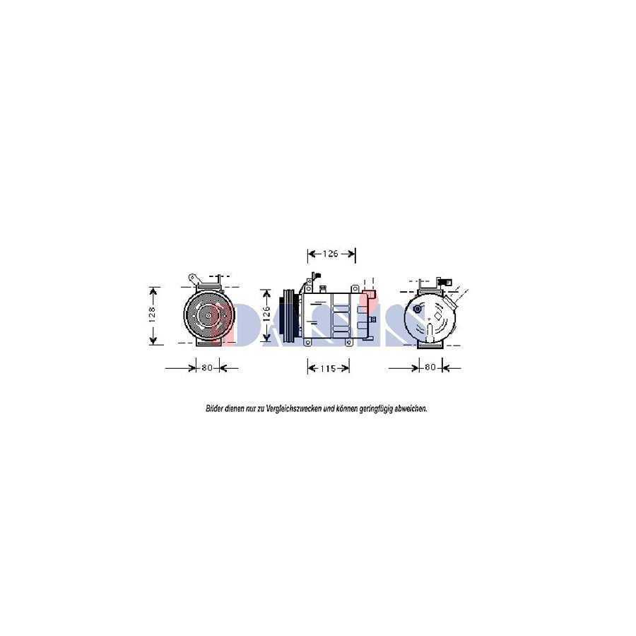 AKS Dasis 851027N Compressor, Air Conditioning For Opel Omega | ML Performance UK