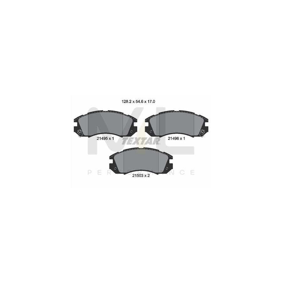 TEXTAR 2149501 Brake pad set with acoustic wear warning | ML Performance Car Parts