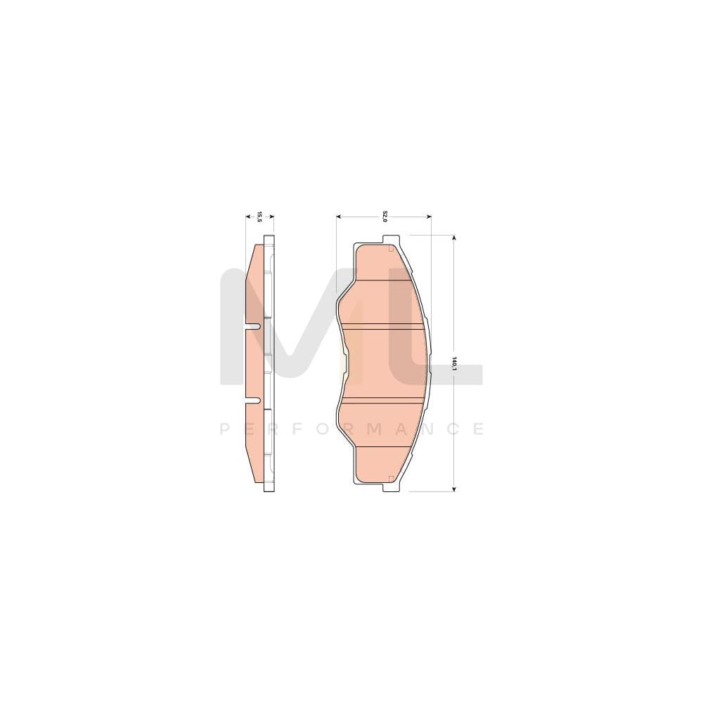 TRW Gdb3500 Brake Pad Set For Toyota Hilux Vii Pickup Not Prepared For Wear Indicator | ML Performance Car Parts