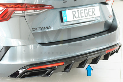 Rieger 00088254 Skoda NX Octavia RS Rear Diffuser 1 | ML Performance UK Car Parts