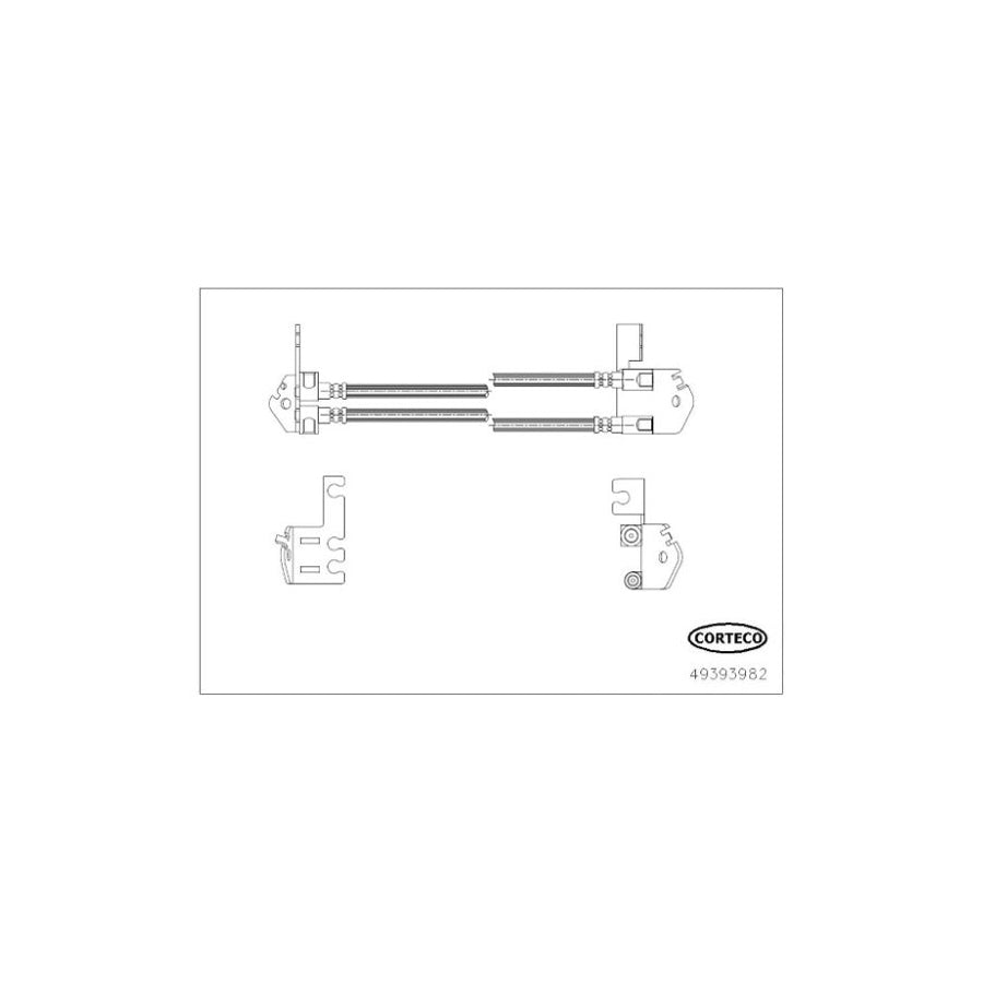 Corteco 49393982 Brake Hose For Ford Transit | ML Performance UK