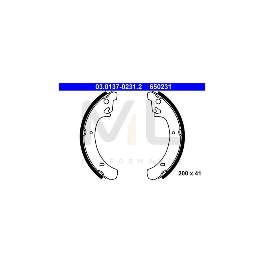 ATE 03.0137-0231.2 Brake Shoe Set | ML Performance Car Parts