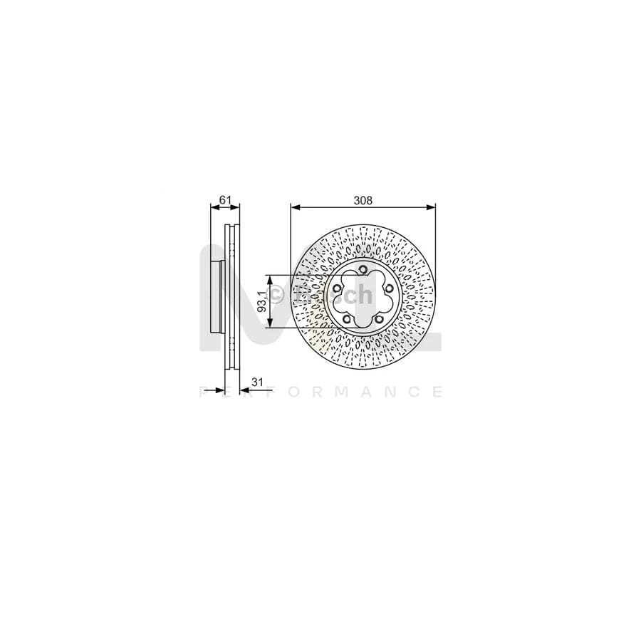 BOSCH 0 986 479 C99 Brake Disc for FORD TRANSIT Internally Vented, Vented, Oiled | ML Performance Car Parts