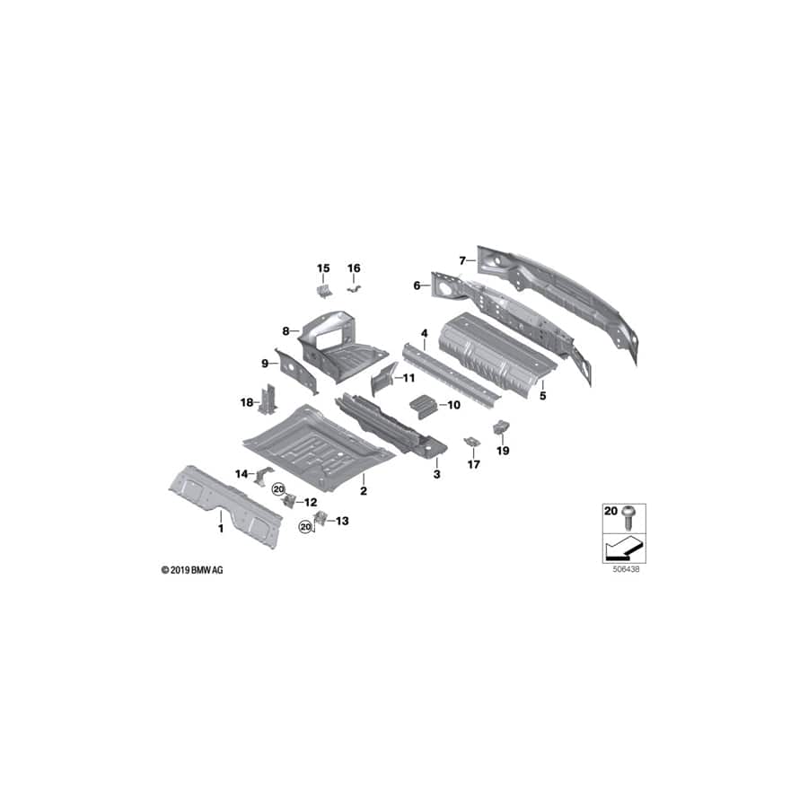 Genuine BMW 41007499086 F92 F91 G16 Reinforce. Of Long. Member, Lower Right (Inc. M850iX, 840iX & M8) | ML Performance UK Car Parts