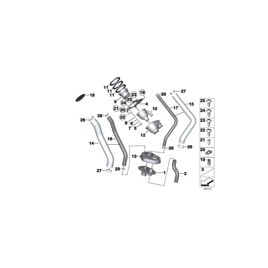 Genuine BMW 41008436119 BMW Countersunk Screw, Black M6X16 10.9 ZNSW (Inc.  & M4 GT4) | ML Performance UK Car Parts