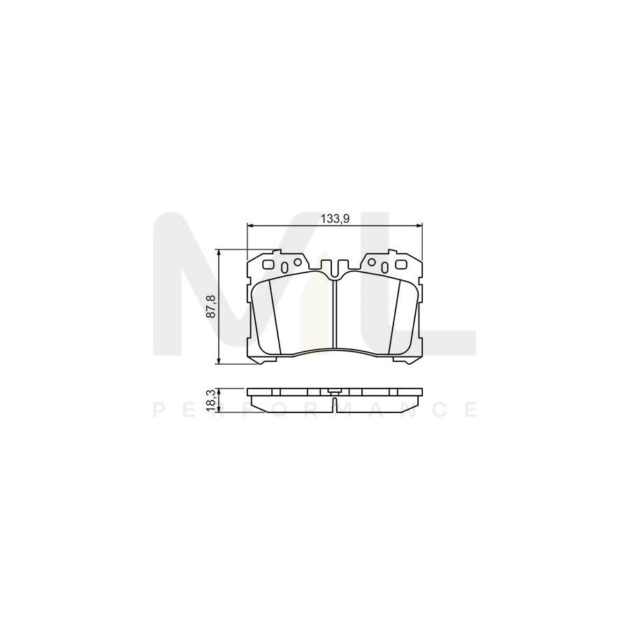 Bosch 0986494423 Brake Pad Set For Lexus Ls Iv (Xf40) BP1345 | ML Performance Car Parts