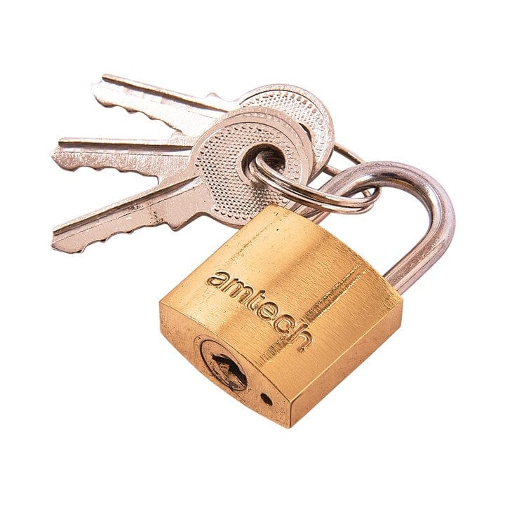 Amtech 20mm Brass Padlock | ML Performance DIY & Power Tools