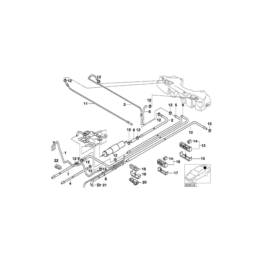 Genuine BMW 16121184101 E39 Tubing Support (Inc. 540i, 528i & 540iP) | ML Performance UK Car Parts