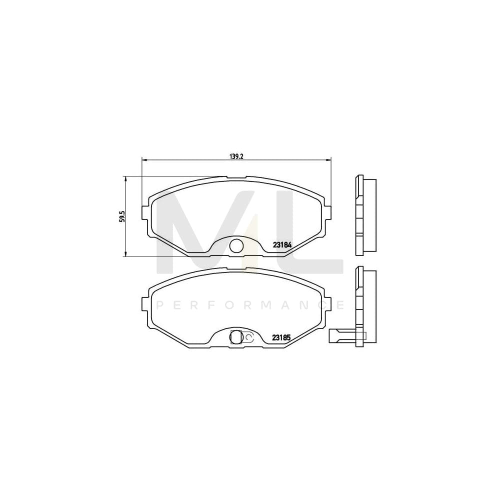 Brembo P 56 045 Brake Pad Set With Acoustic Wear Warning | ML Performance Car Parts