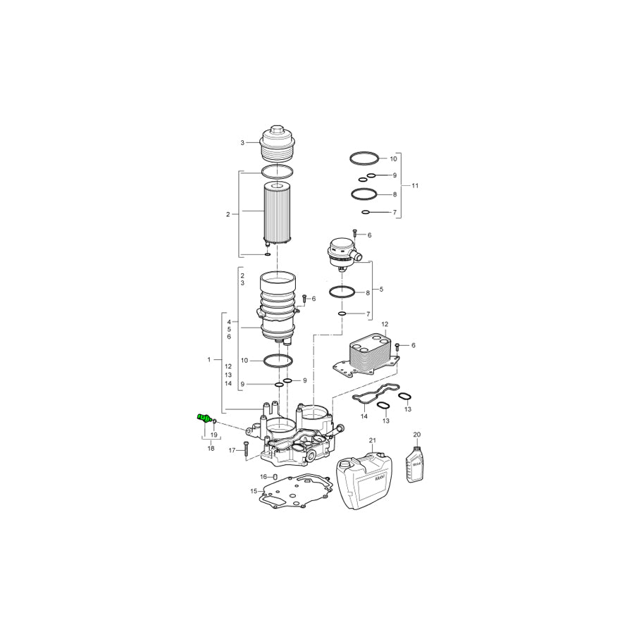 Genuine Porsche Oil Pressure Switch Porsche 957 Cayenne Diesel / 958 Cayenne Diesel | ML Performance UK Car Parts