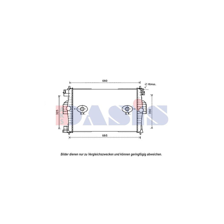 AKS Dasis 060047N Engine Radiator | ML Performance UK