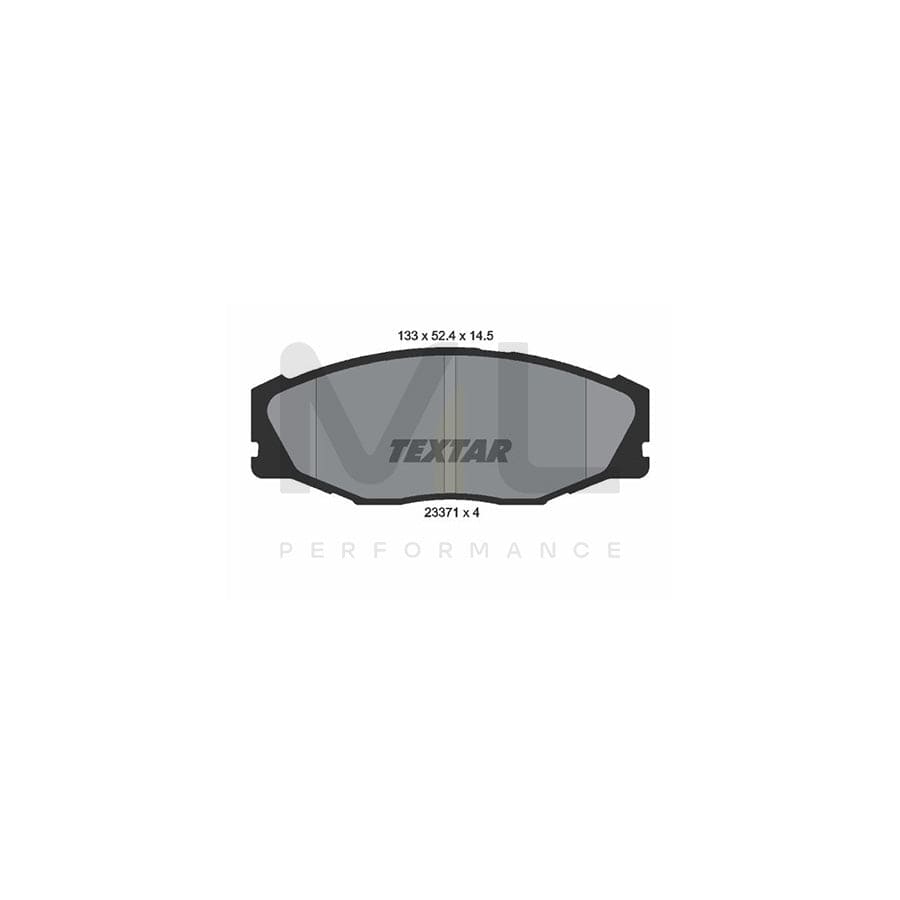 TEXTAR 2337101 Brake pad set for not prepared for wear indicator | ML Performance Car Parts