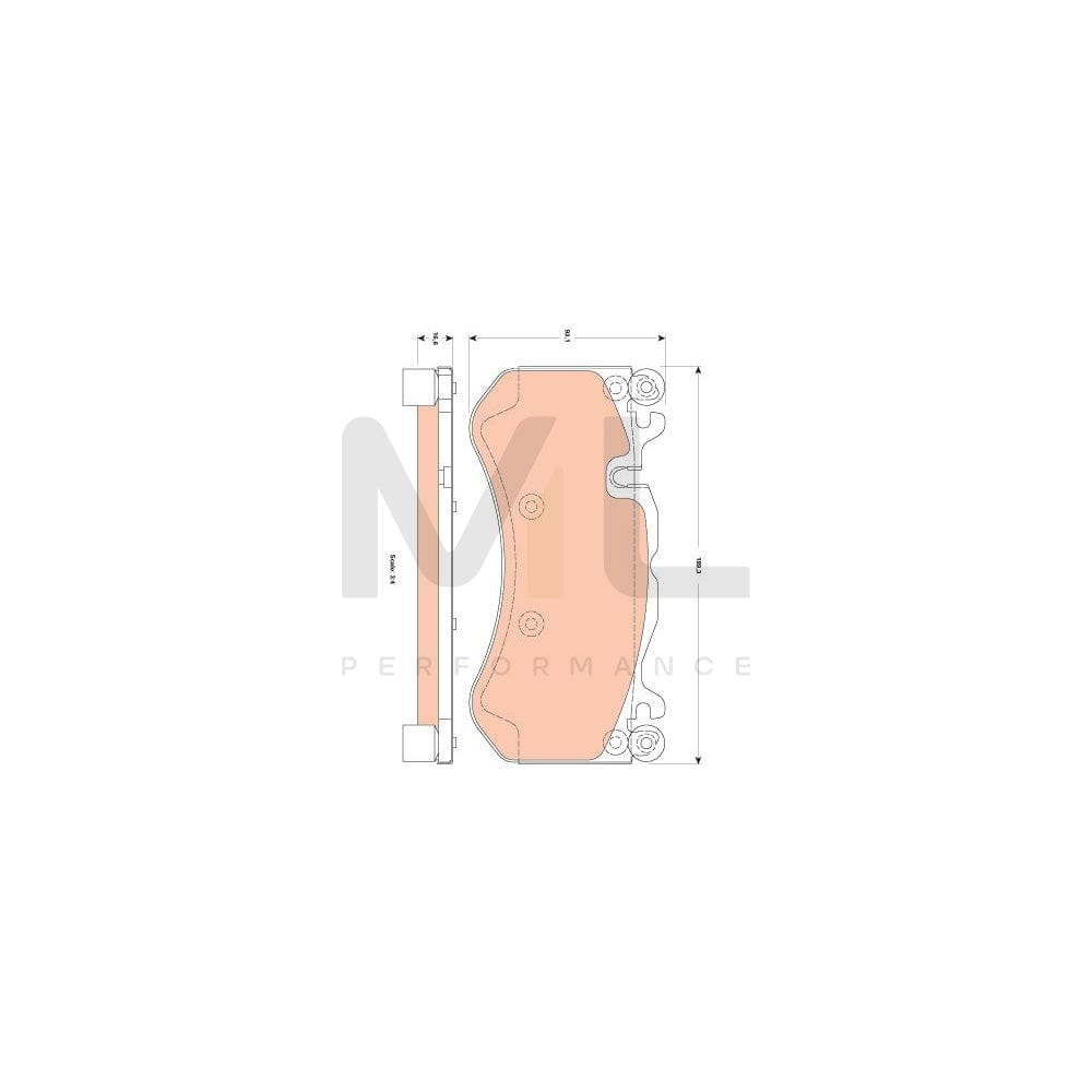 TRW Gdb1837 Brake Pad Set Prepared For Wear Indicator | ML Performance Car Parts