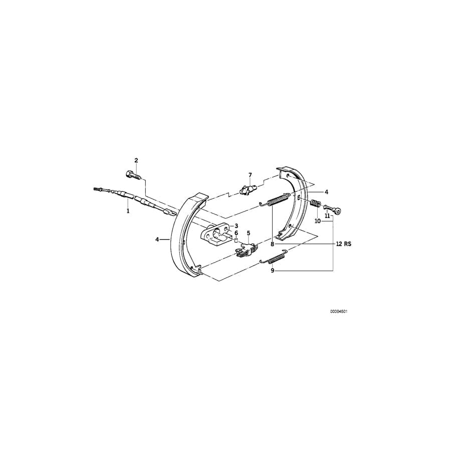 Genuine BMW 34411154244 E32 Bowden Cable (Inc. 740i, 750i & 730i) | ML Performance UK Car Parts